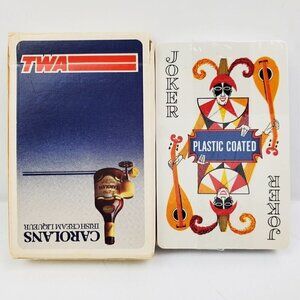 TWA Trans World Airlines Playing Cards Vintage Open Box Sealed Deck